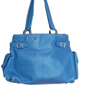 Lachetta blue leather handbag